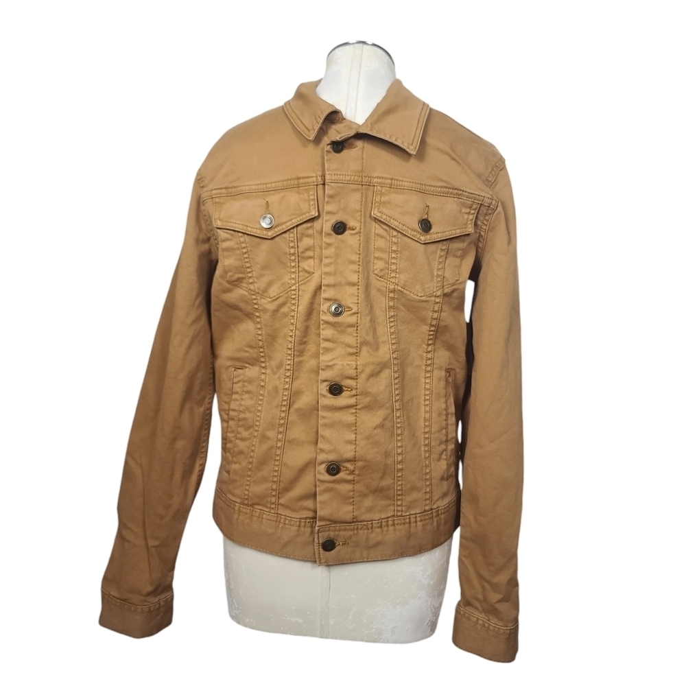 NWT George Tan Button Down Twill Jacket S